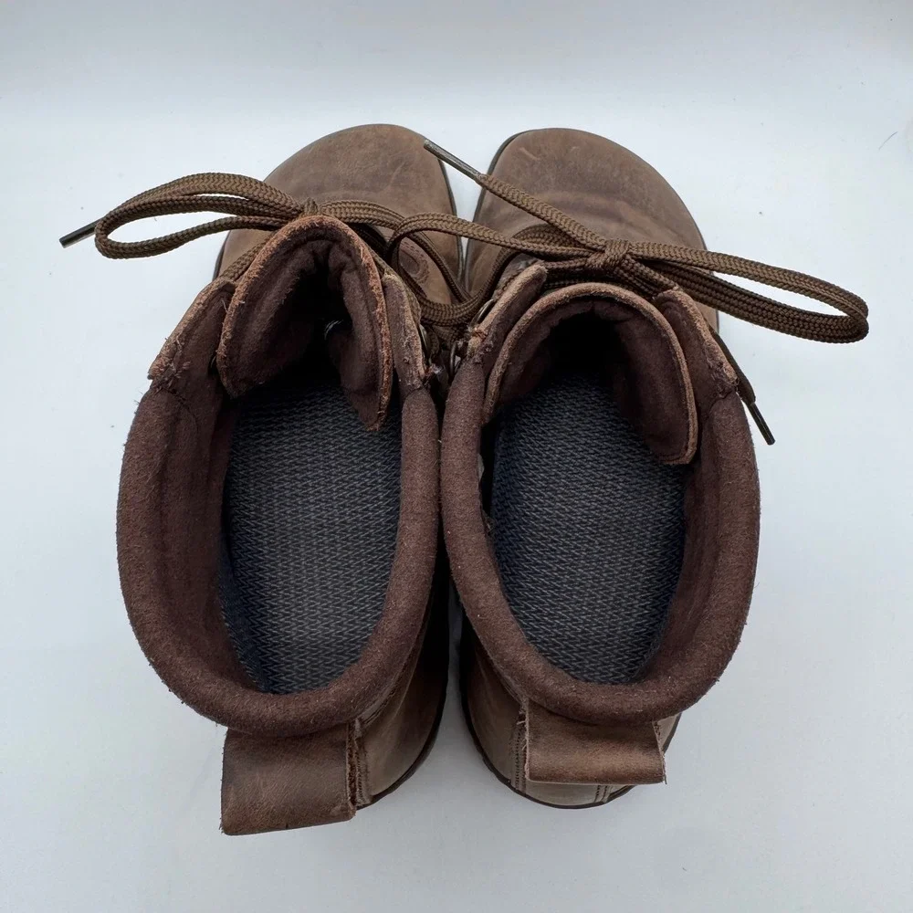 ZAQQ EXPEQ Brown Waterproof Barefoot‎ Hiking Boots Mens 41 Leather Zero Drop